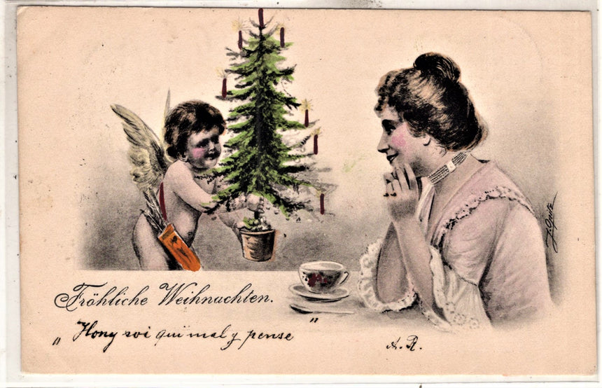 Cartolina Buon Natale / anno. Frohe Weihnachten / Neues Jahr. Merry Christmas & Happy New Year | Collezionissimo