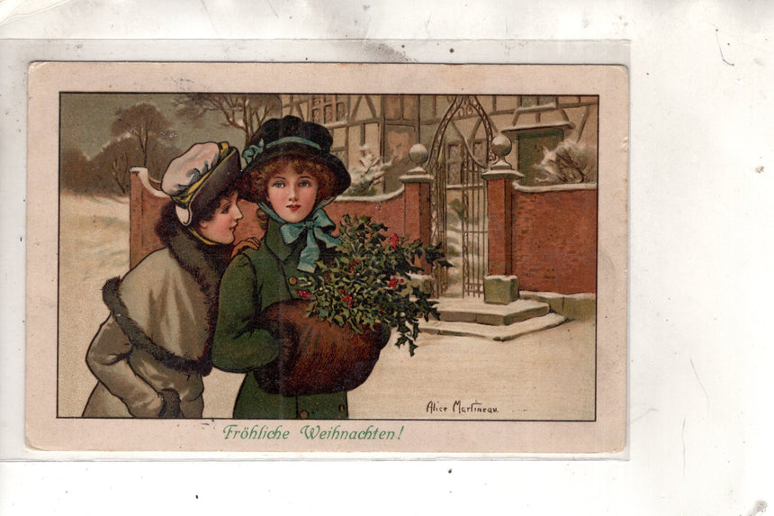 Cartolina Buon Natale / anno. Frohe Weihnachten / Neues Jahr. Merry Christmas & Happy New Year | Collezionissimo