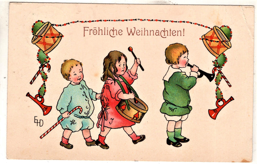Cartolina Buon Natale / anno. Frohe Weihnachten / Neues Jahr. Merry Christmas & Happy New Year | Collezionissimo