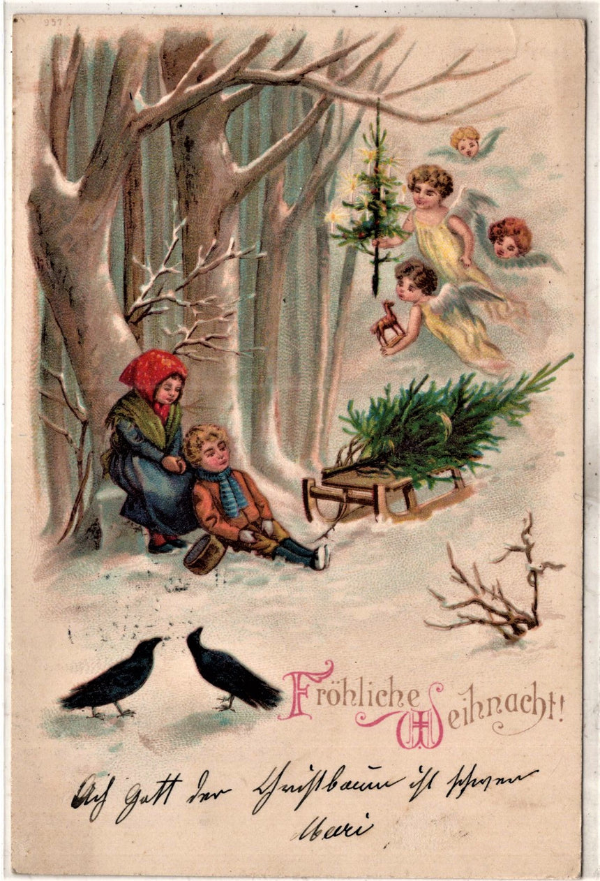 Cartolina Buon Natale / anno. Frohe Weihnachten / Neues Jahr. Merry Christmas & Happy New Year | Collezionissimo