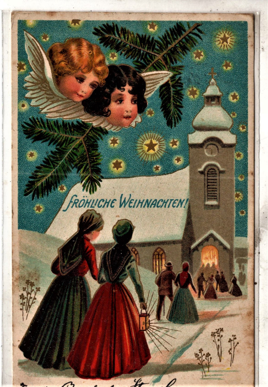 Cartolina Buon Natale / anno. Frohe Weihnachten / Neues Jahr. Merry Christmas & Happy New Year | Collezionissimo