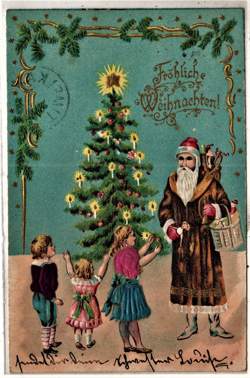 Cartolina Buon Natale / anno. Frohe Weihnachten / Neues Jahr. Merry Christmas & Happy New Year | Collezionissimo