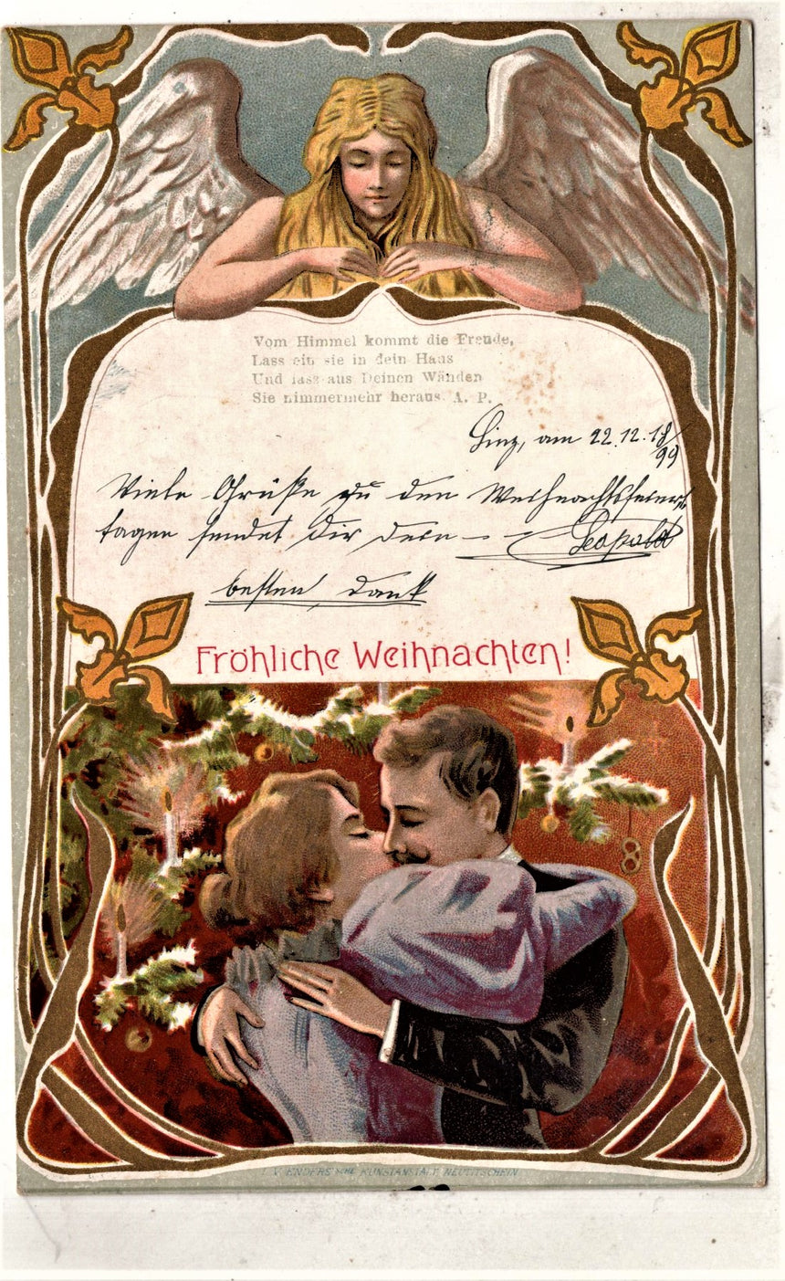 Cartolina Buon Natale / anno. Frohe Weihnachten / Neues Jahr. Merry Christmas & Happy New Year | Collezionissimo