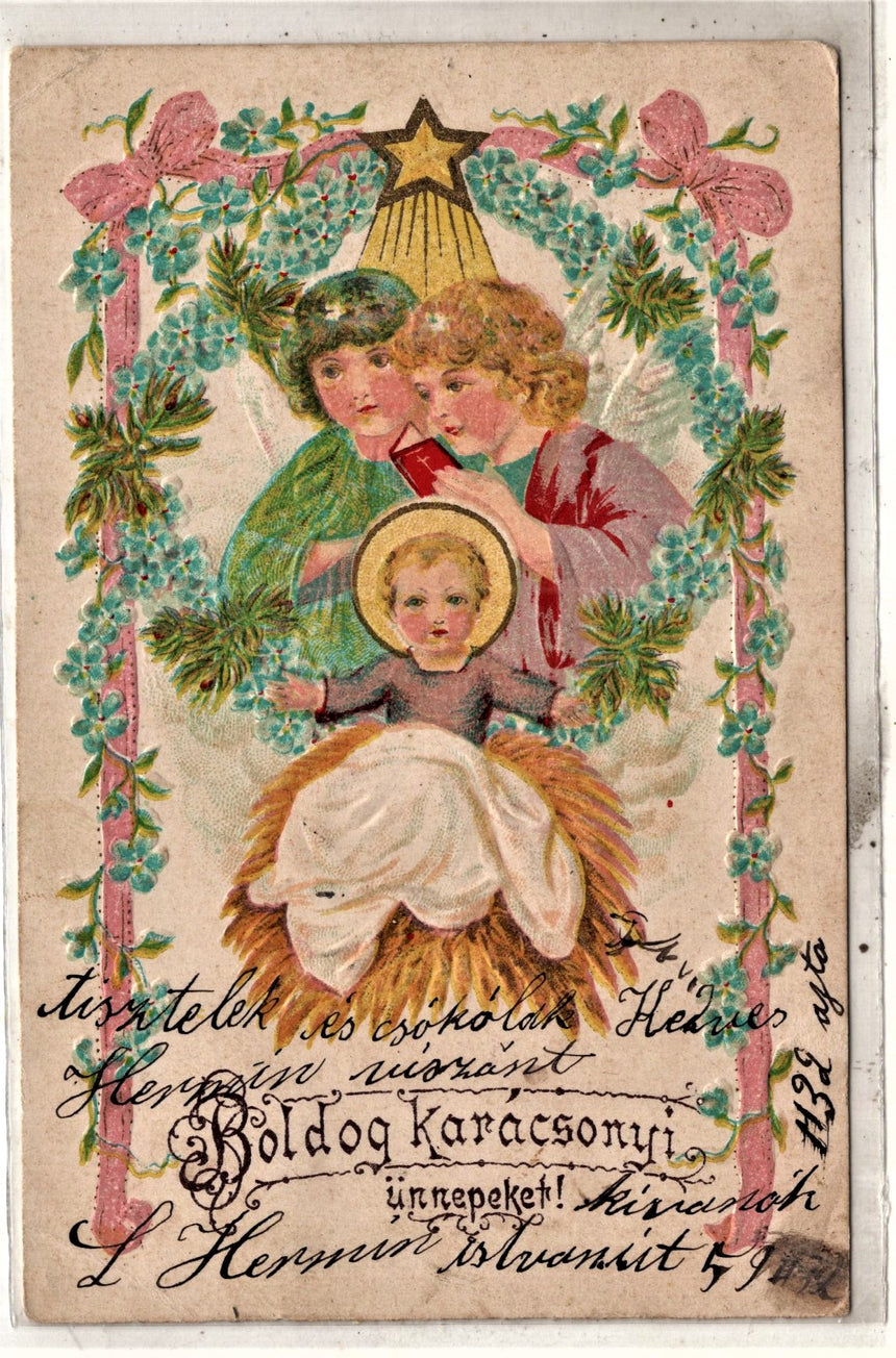 Cartolina Buon Natale / anno. Frohe Weihnachten / Neues Jahr. Merry Christmas & Happy New Year | Collezionissimo