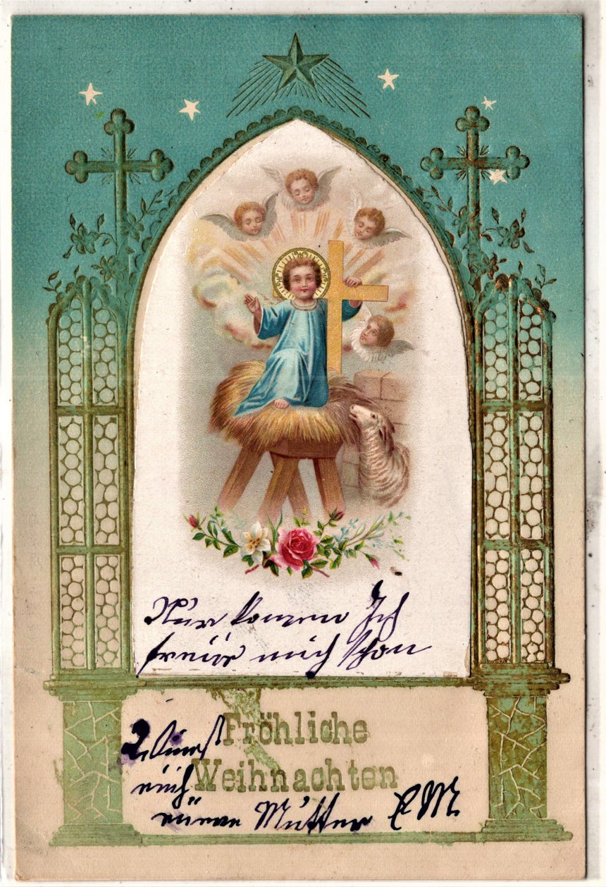 Cartolina Buon Natale / anno. Frohe Weihnachten / Neues Jahr. Merry Christmas & Happy New Year | Collezionissimo