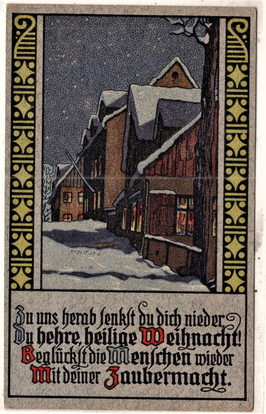 Cartolina Buon Natale / anno. Frohe Weihnachten / Neues Jahr. Merry Christmas & Happy New Year | Collezionissimo