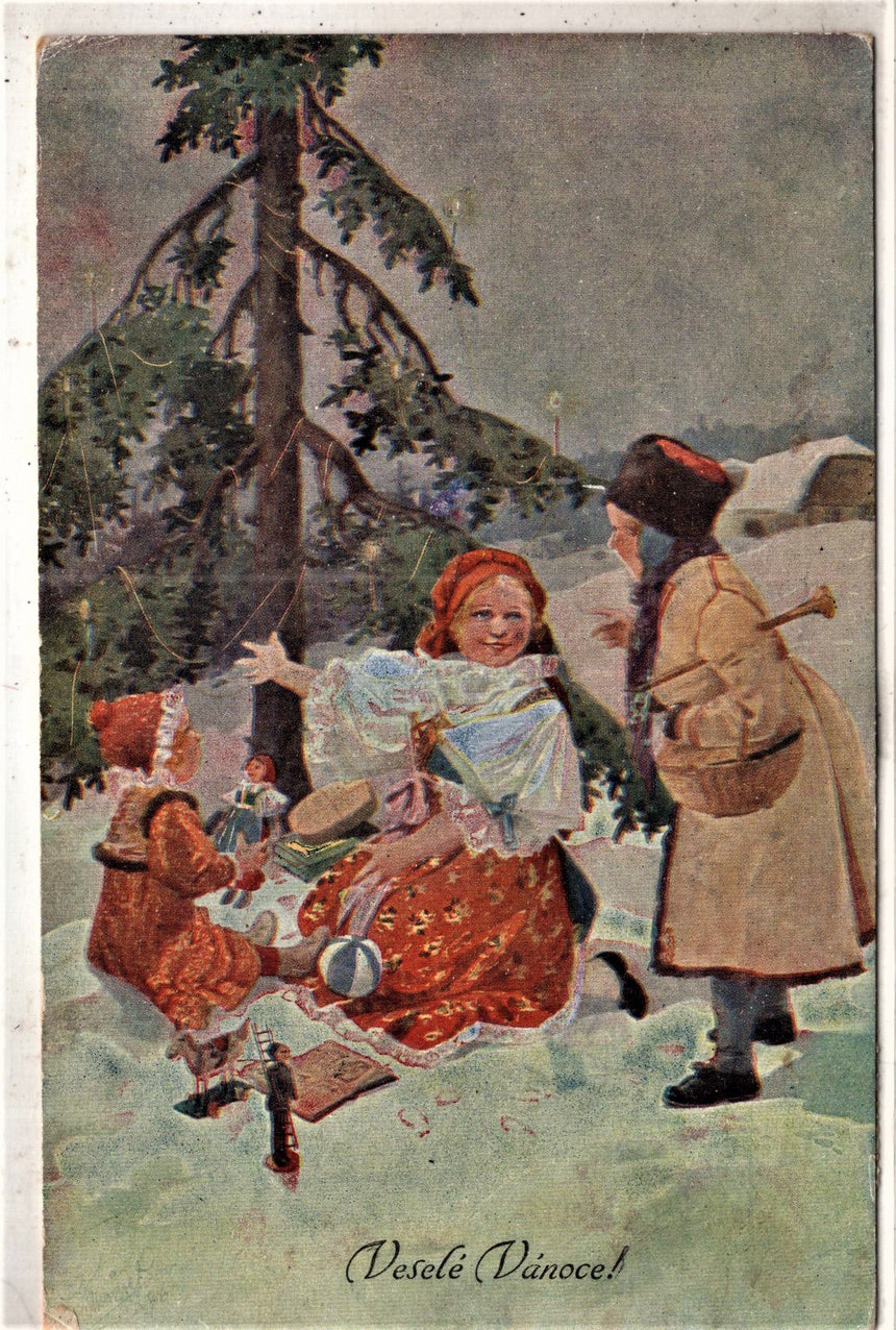 Cartolina Buon Natale / anno. Frohe Weihnachten / Neues Jahr. Merry Christmas & Happy New Year | Collezionissimo