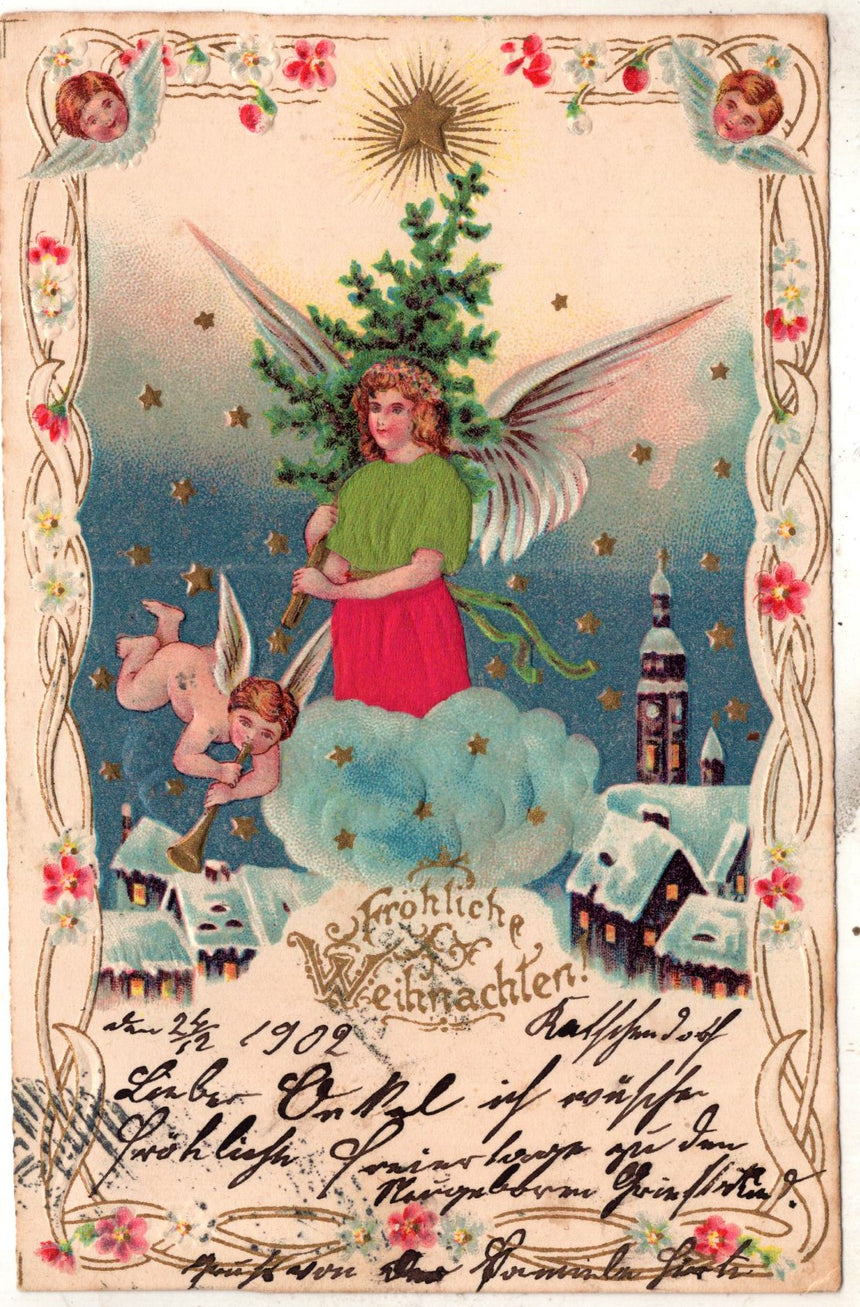 Cartolina Buon Natale / anno. Frohe Weihnachten / Neues Jahr. Merry Christmas & Happy New Year | Collezionissimo