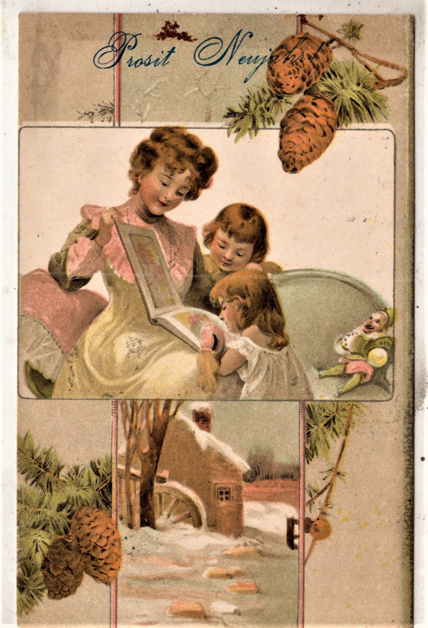 Cartolina Buon Natale / anno. Frohe Weihnachten / Neues Jahr. Merry Christmas & Happy New Year | Collezionissimo