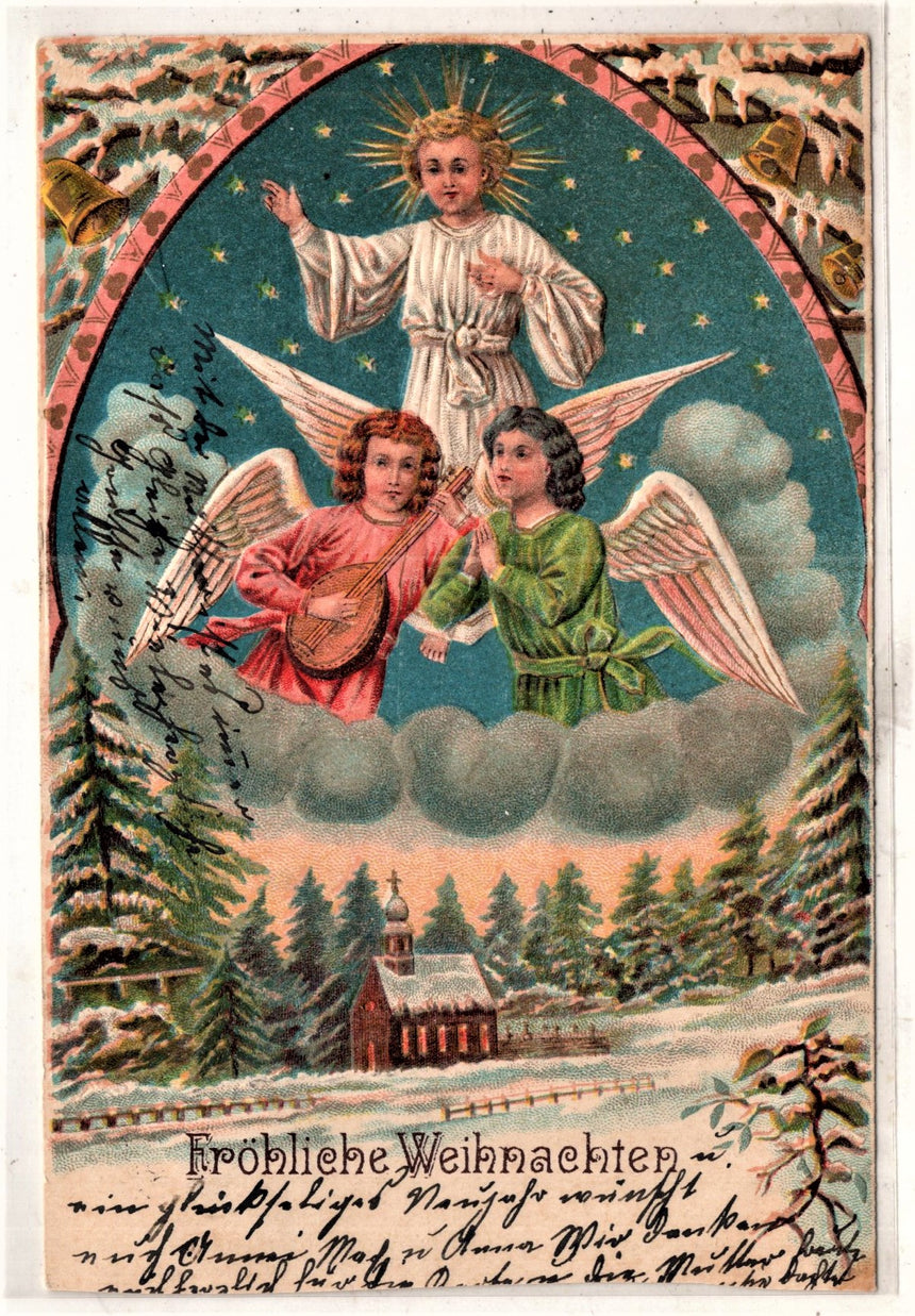 Cartolina Buon Natale / anno. Frohe Weihnachten / Neues Jahr. Merry Christmas & Happy New Year | Collezionissimo