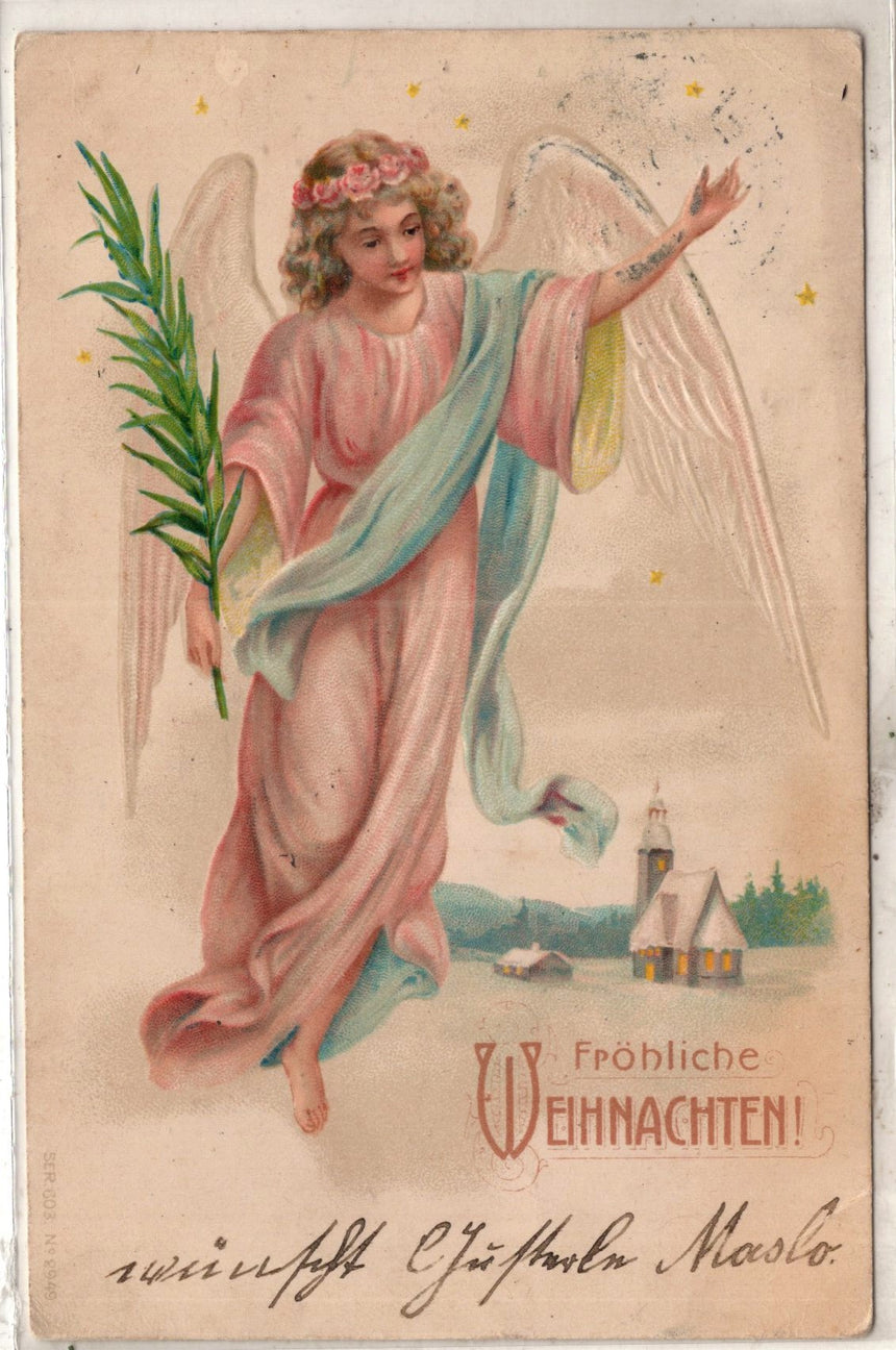 Cartolina Buon Natale / anno. Frohe Weihnachten / Neues Jahr. Merry Christmas & Happy New Year | Collezionissimo