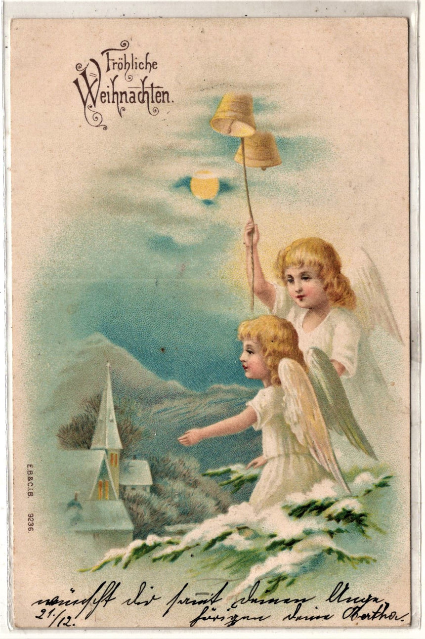 Cartolina Buon Natale / anno. Frohe Weihnachten / Neues Jahr. Merry Christmas & Happy New Year | Collezionissimo