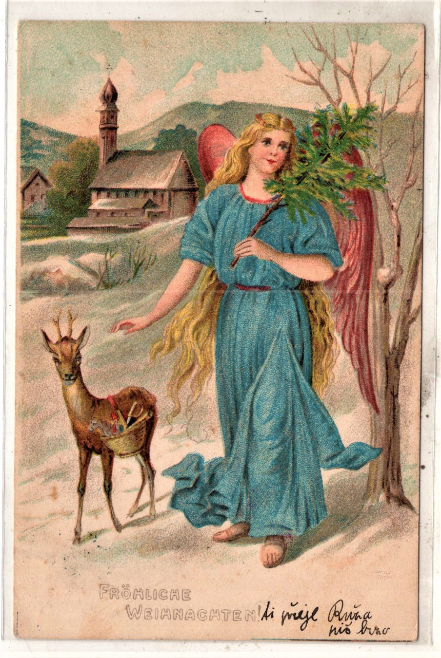 Cartolina Buon Natale / anno. Frohe Weihnachten / Neues Jahr. Merry Christmas & Happy New Year | Collezionissimo