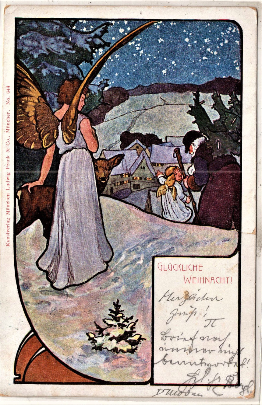 Cartolina Buon Natale / anno. Frohe Weihnachten / Neues Jahr. Merry Christmas & Happy New Year | Collezionissimo