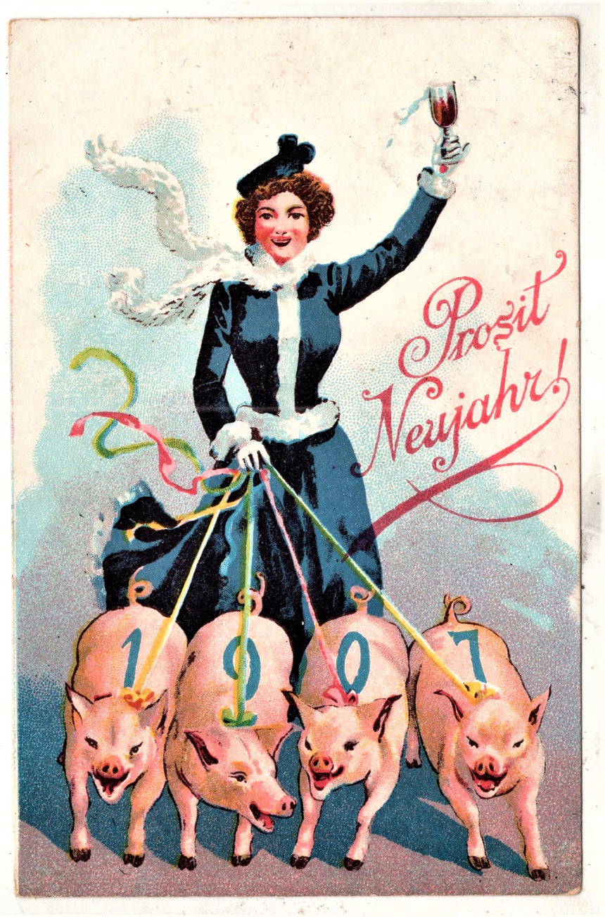 Cartolina Buon Natale / anno. Frohe Weihnachten / Neues Jahr. Merry Christmas & Happy New Year | Collezionissimo