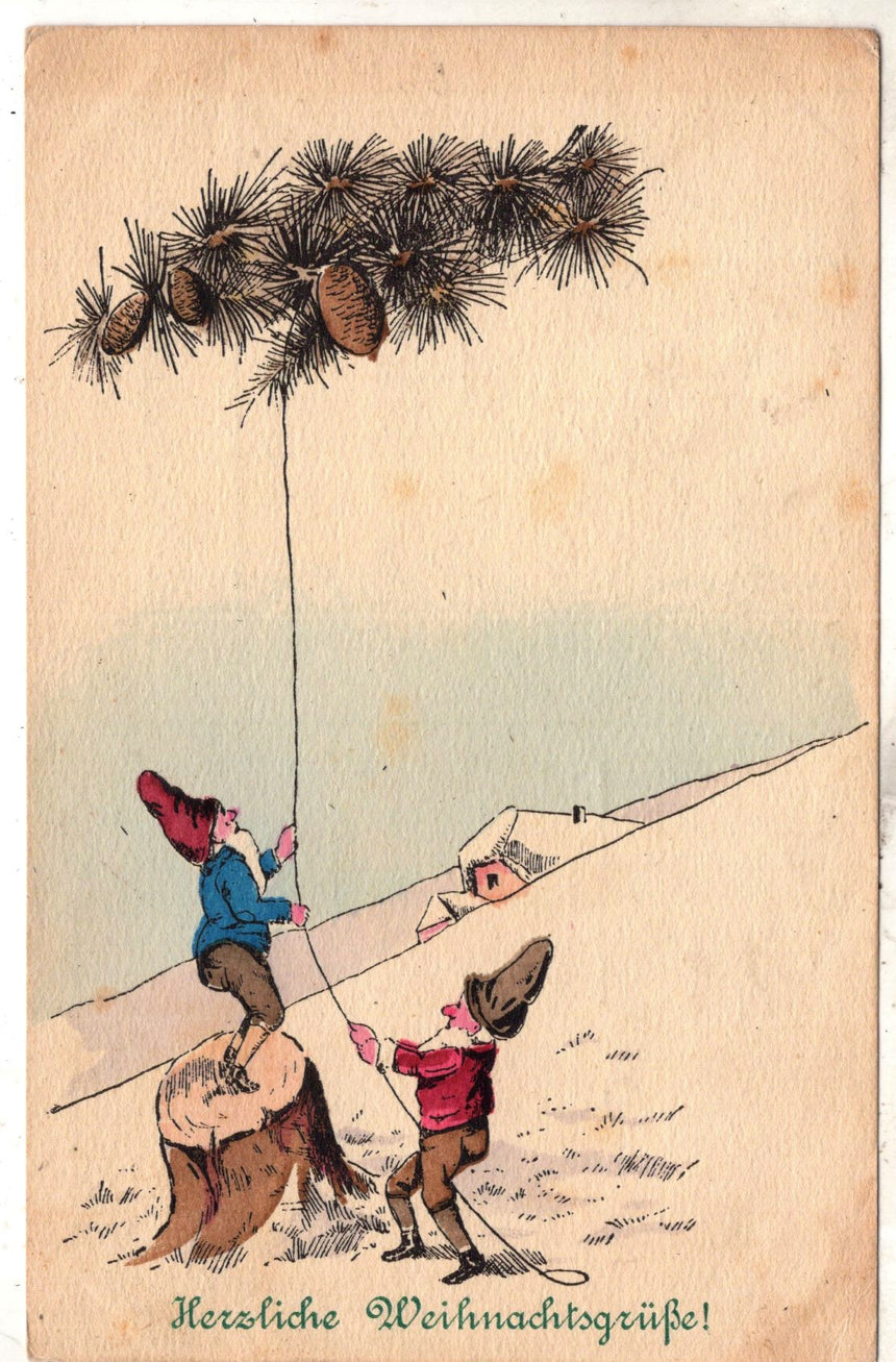 Cartolina Buon Natale / anno. Frohe Weihnachten / Neues Jahr. Merry Christmas & Happy New Year | Collezionissimo