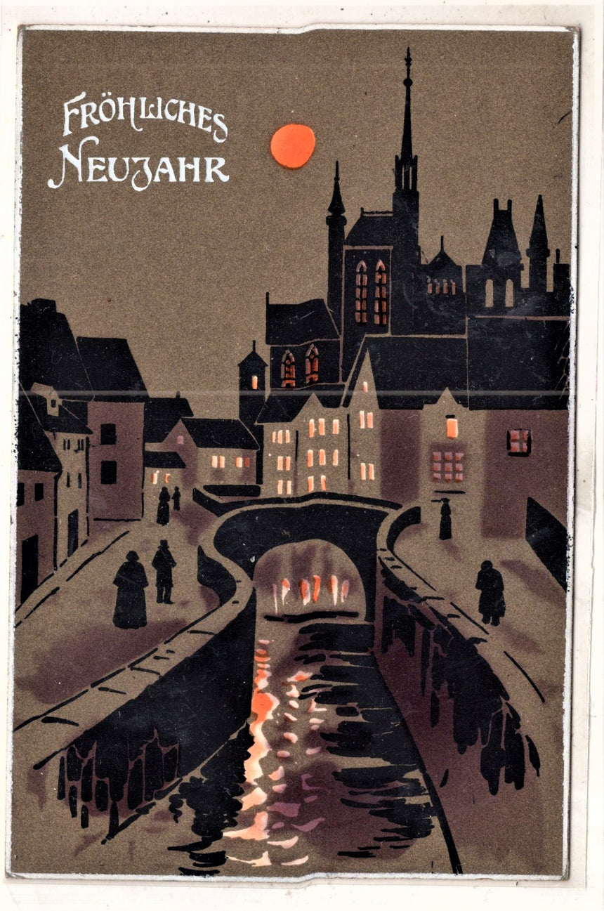 Cartolina Buon Natale / anno. Frohe Weihnachten / Neues Jahr. Merry Christmas & Happy New Year | Collezionissimo