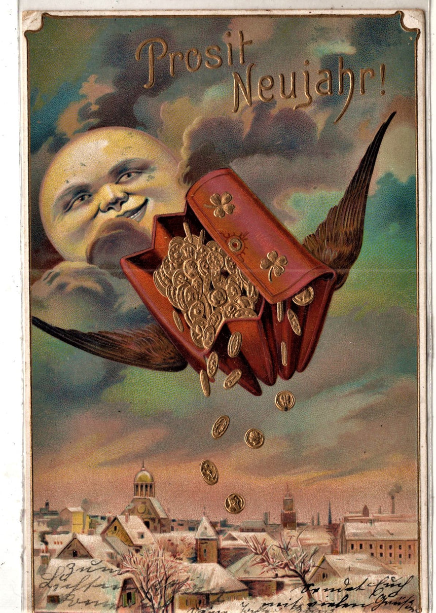 Cartolina Buon Natale / anno. Frohe Weihnachten / Neues Jahr. Merry Christmas & Happy New Year | Collezionissimo