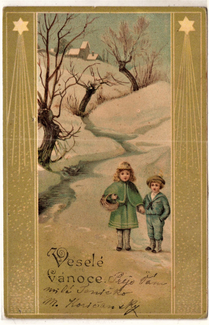 Cartolina Buon Natale / anno. Frohe Weihnachten / Neues Jahr. Merry Christmas & Happy New Year | Collezionissimo