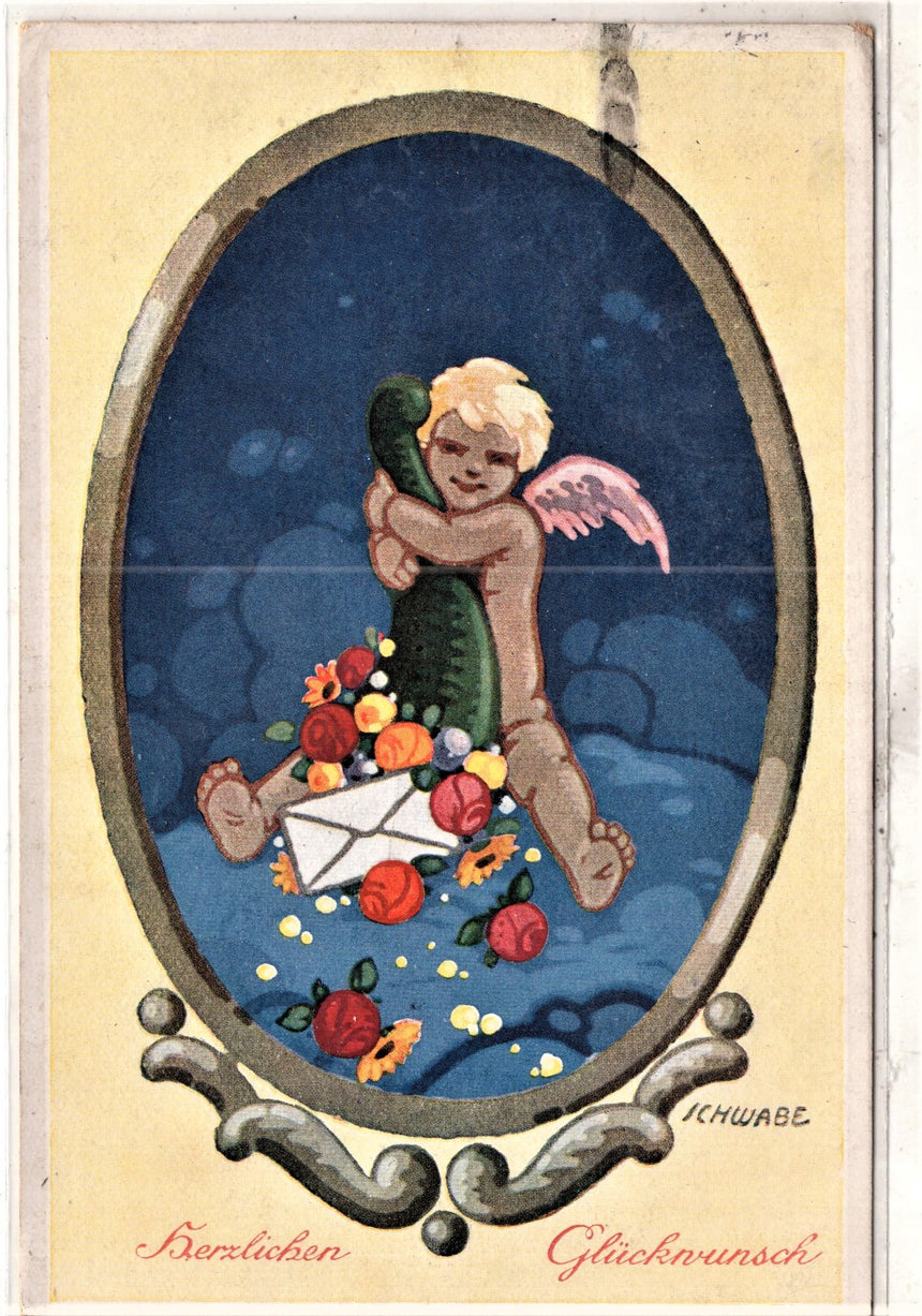 Cartolina Buon Natale / anno. Frohe Weihnachten / Neues Jahr. Merry Christmas & Happy New Year | Collezionissimo