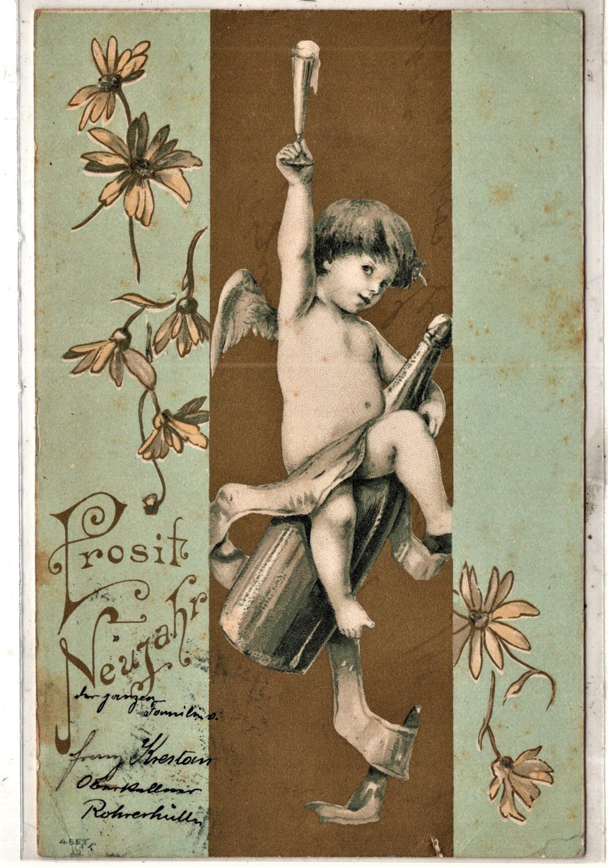 Cartolina Buon Natale / anno. Frohe Weihnachten / Neues Jahr. Merry Christmas & Happy New Year | Collezionissimo