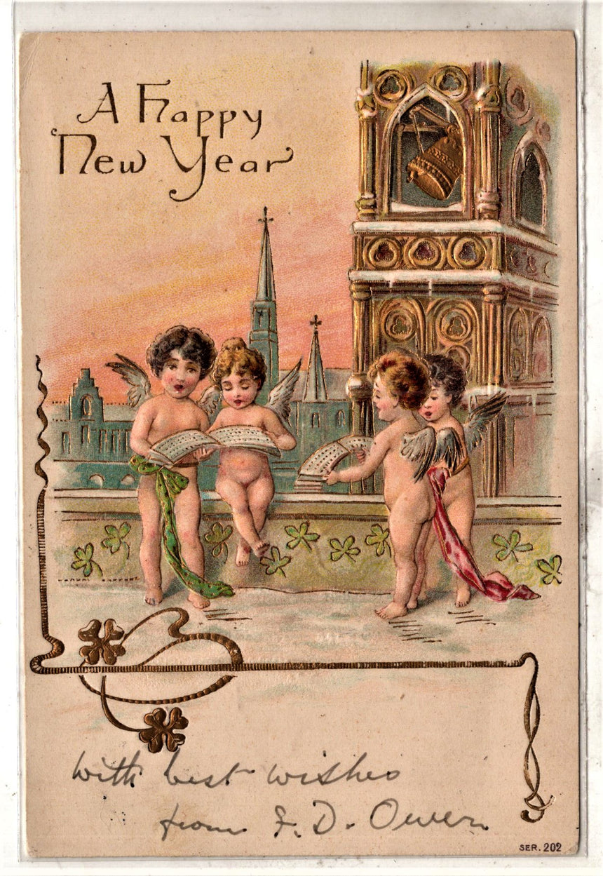 Cartolina Buon Natale / anno. Frohe Weihnachten / Neues Jahr. Merry Christmas & Happy New Year | Collezionissimo