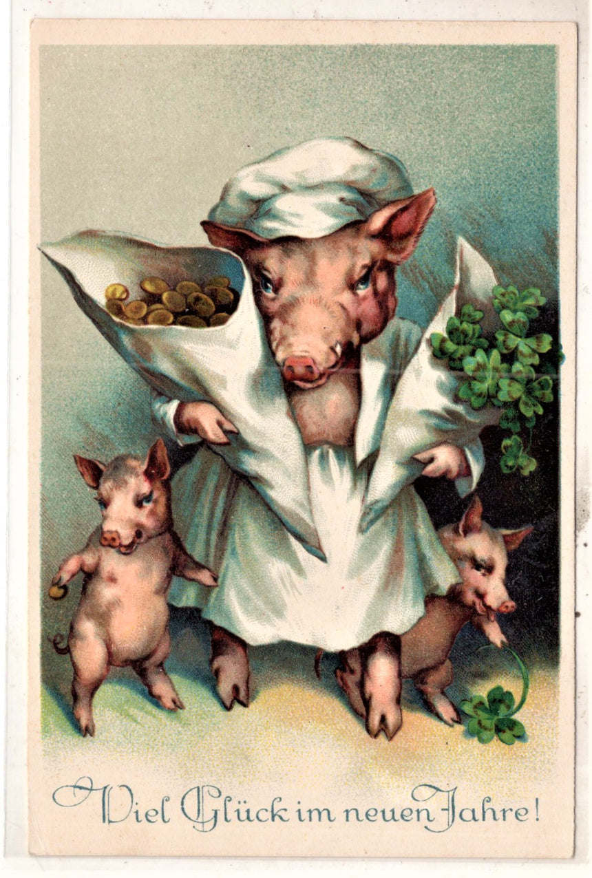 Cartolina Buon Natale / anno. Frohe Weihnachten / Neues Jahr. Merry Christmas & Happy New Year | Collezionissimo