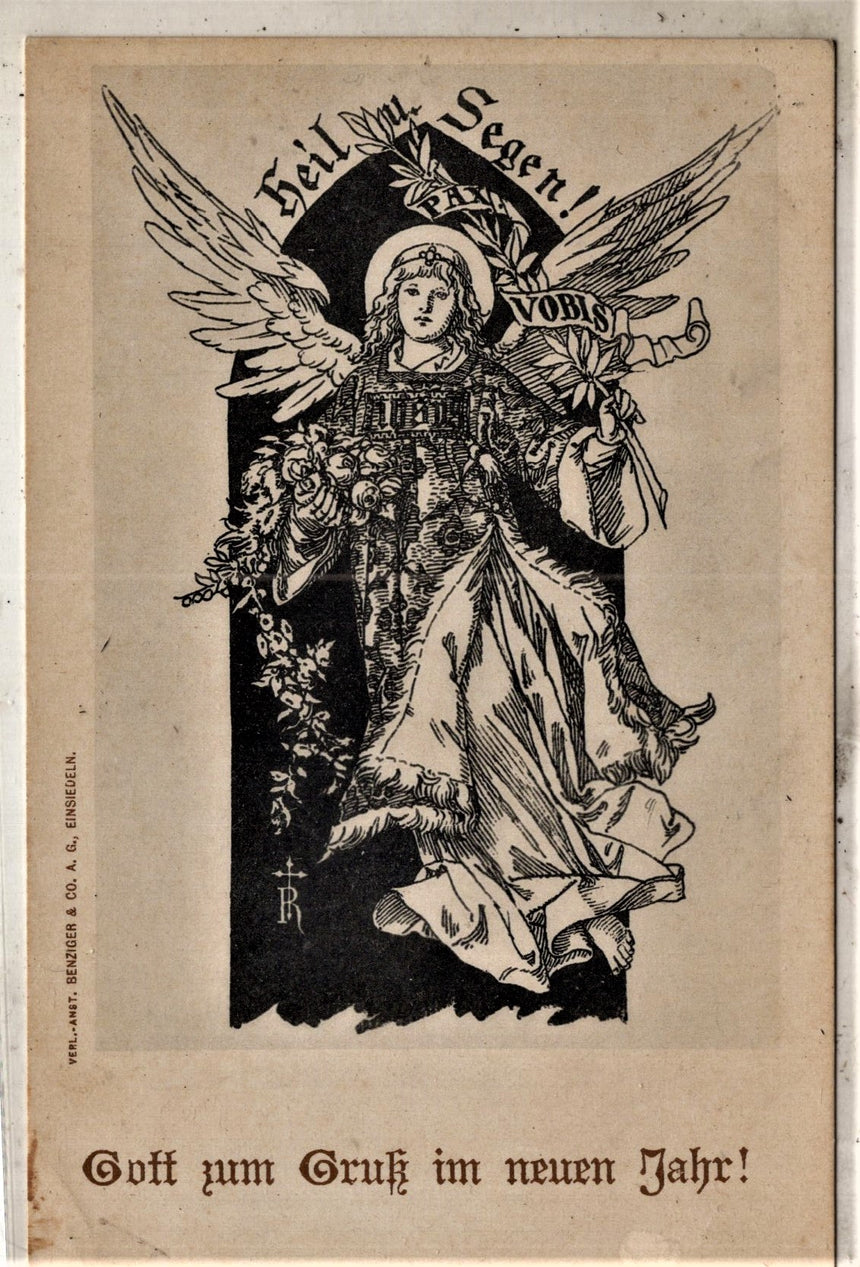 Cartolina Buon Natale / anno. Frohe Weihnachten / Neues Jahr. Merry Christmas & Happy New Year | Collezionissimo