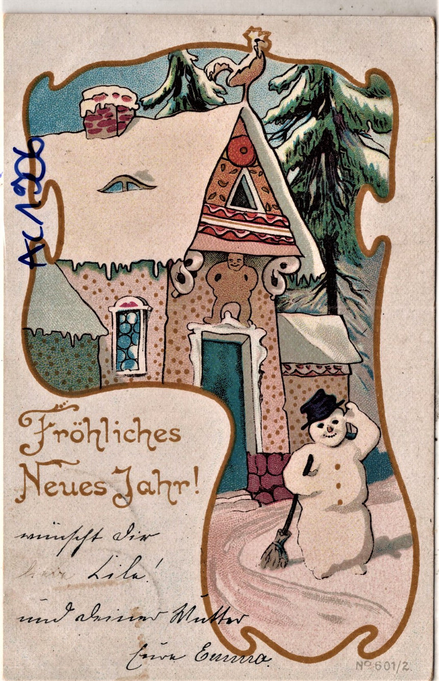 Cartolina Buon Natale / anno. Frohe Weihnachten / Neues Jahr. Merry Christmas & Happy New Year | Collezionissimo