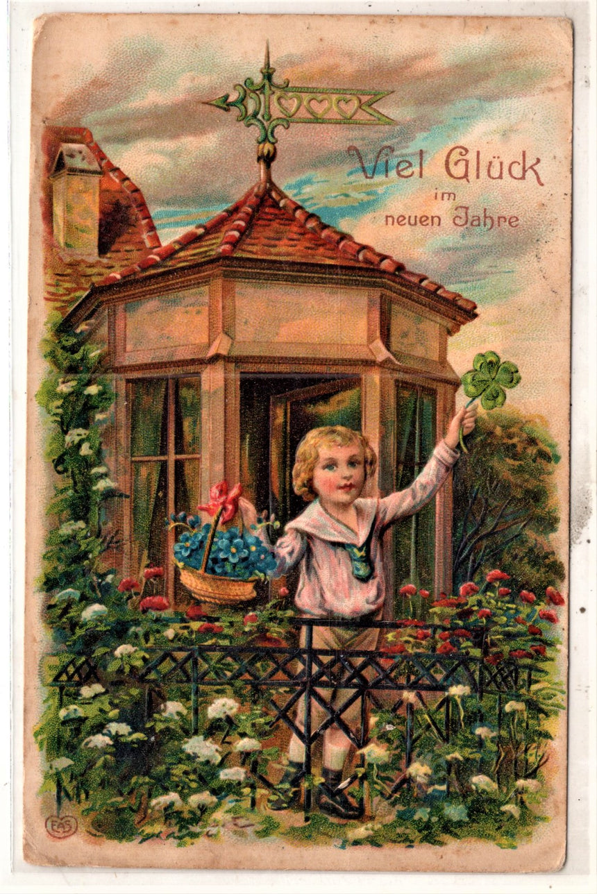 Cartolina Buon Natale / anno. Frohe Weihnachten / Neues Jahr. Merry Christmas & Happy New Year | Collezionissimo