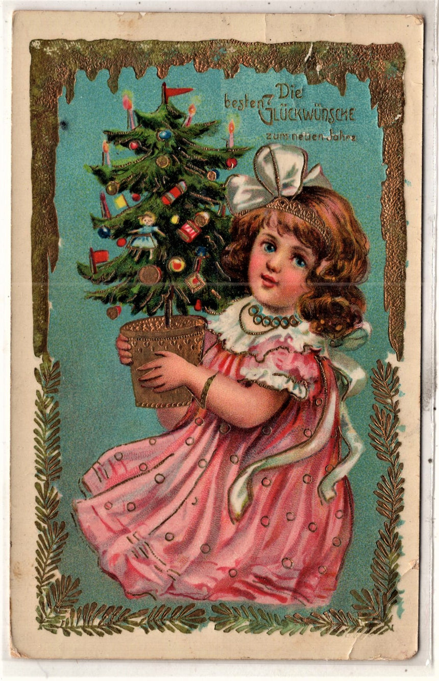 Cartolina Buon Natale / anno. Frohe Weihnachten / Neues Jahr. Merry Christmas & Happy New Year | Collezionissimo