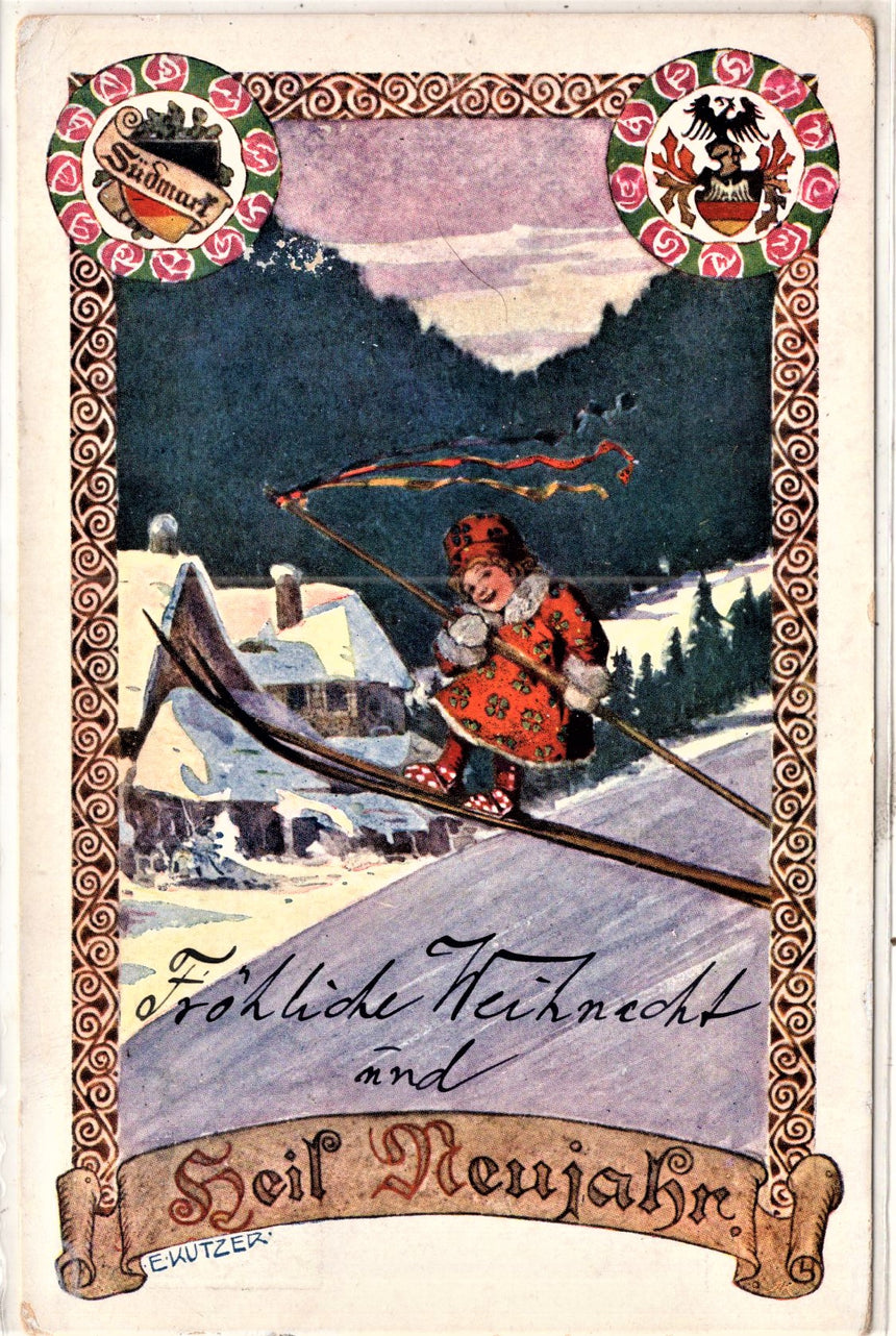 Cartolina Buon Natale / anno. Frohe Weihnachten / Neues Jahr. Merry Christmas & Happy New Year | Collezionissimo