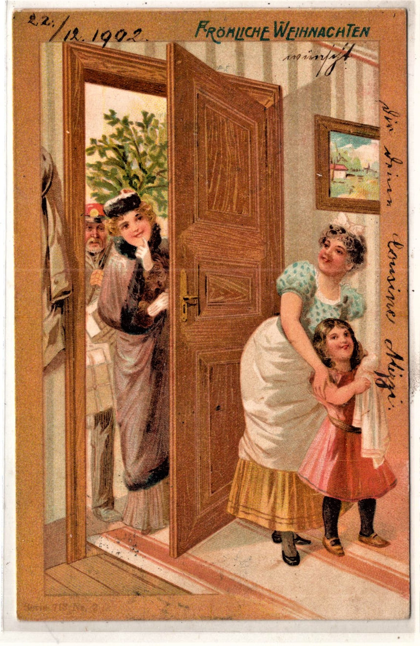 Cartolina Buon Natale / anno. Frohe Weihnachten / Neues Jahr. Merry Christmas & Happy New Year | Collezionissimo