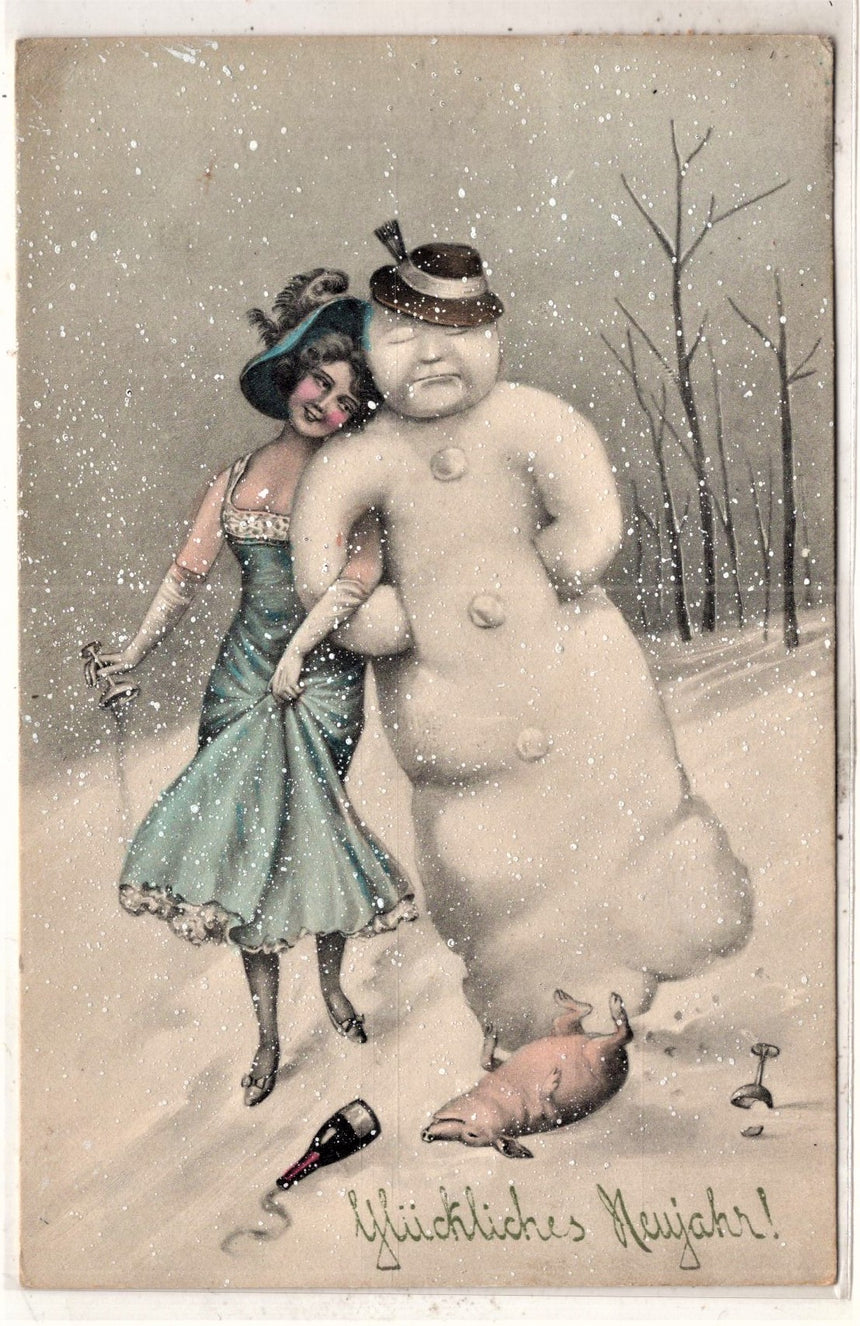 Cartolina Buon Natale / anno. Frohe Weihnachten / Neues Jahr. Merry Christmas & Happy New Year | Collezionissimo