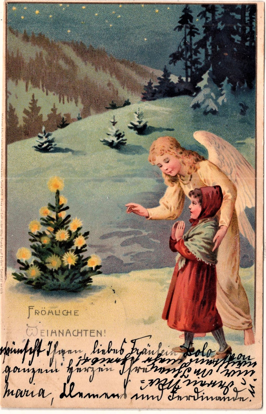 Cartolina Buon Natale / anno. Frohe Weihnachten / Neues Jahr. Merry Christmas & Happy New Year | Collezionissimo