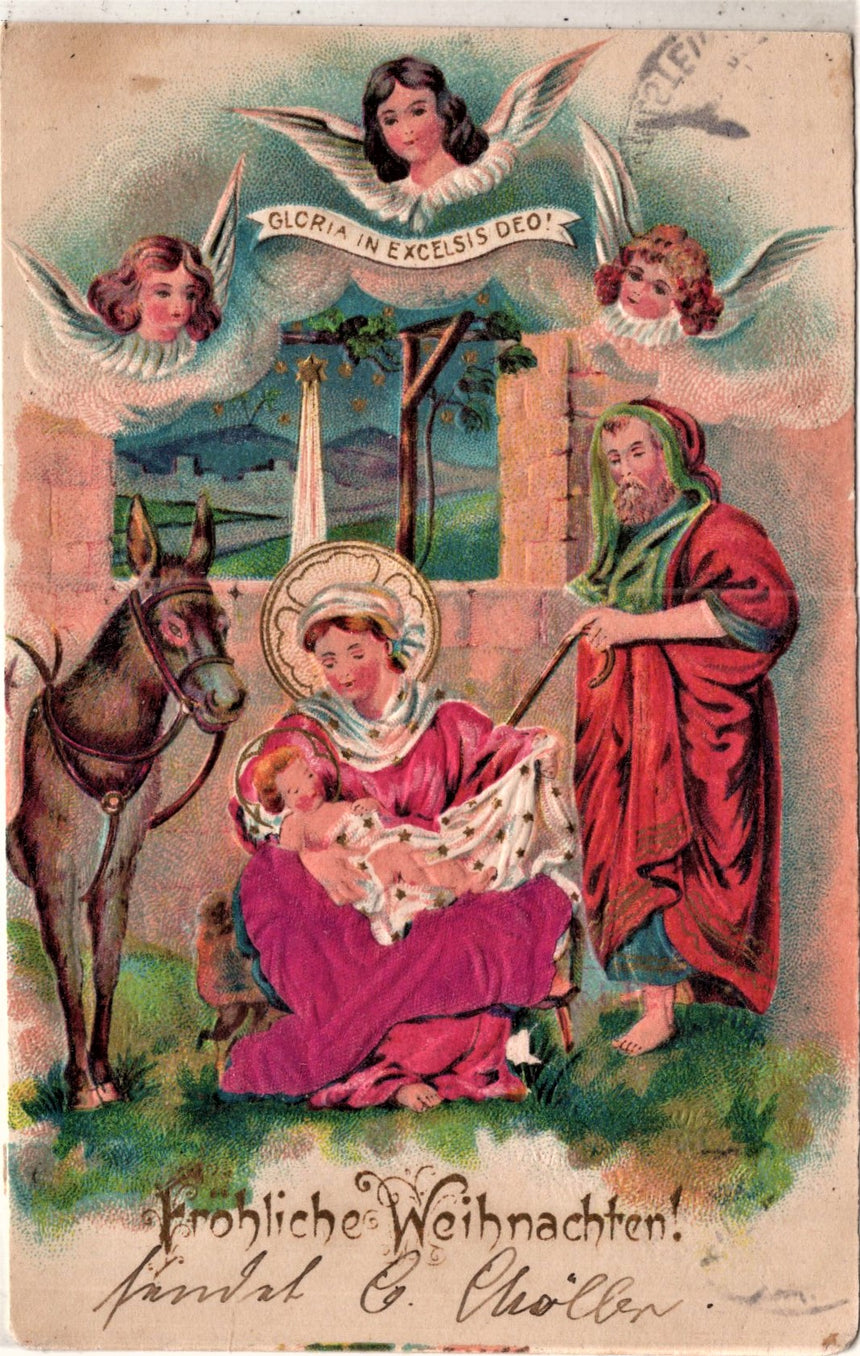 Cartolina Buon Natale / anno. Frohe Weihnachten / Neues Jahr. Merry Christmas & Happy New Year | Collezionissimo