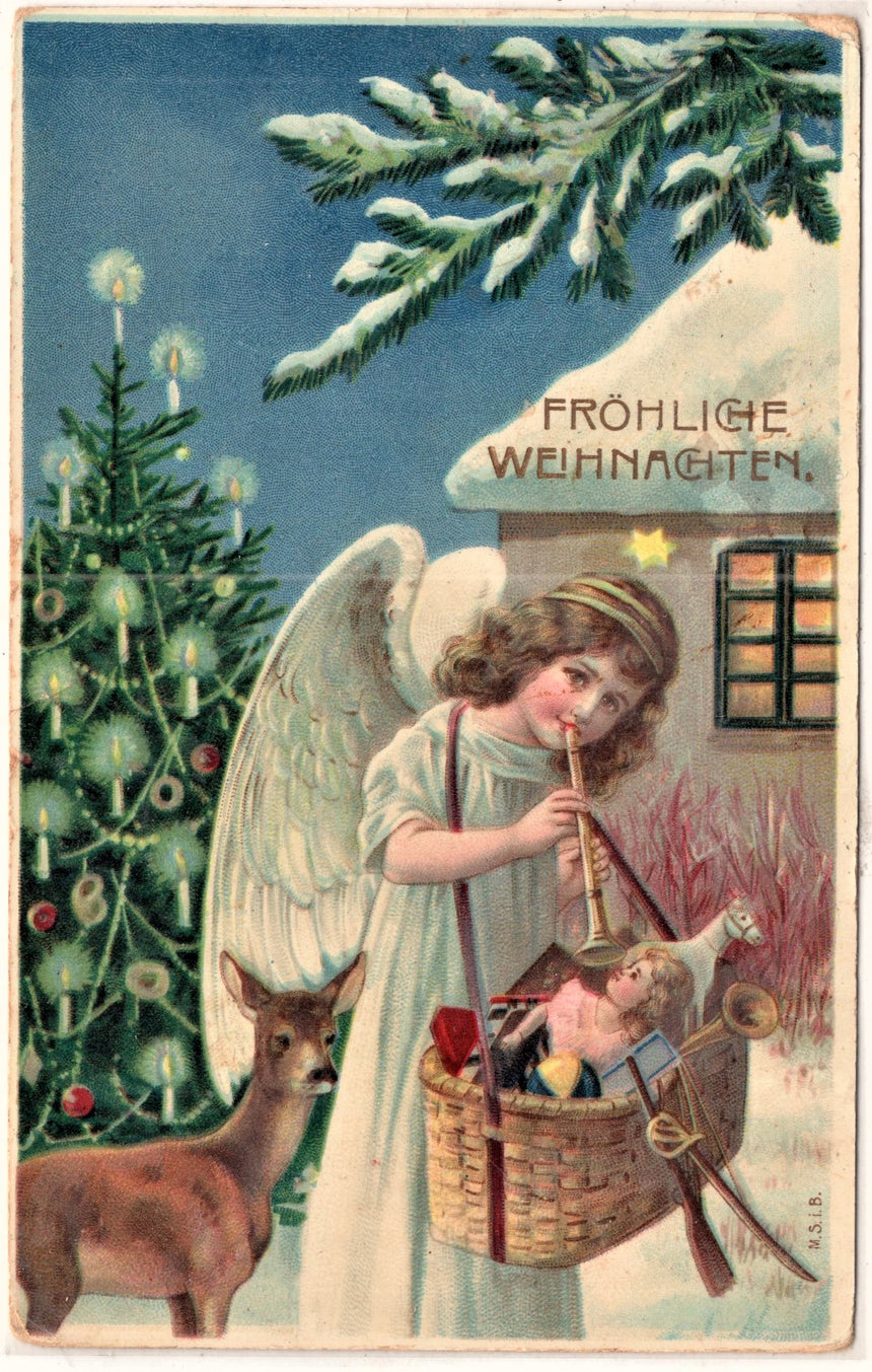 Cartolina Buon Natale / anno. Frohe Weihnachten / Neues Jahr. Merry Christmas & Happy New Year | Collezionissimo