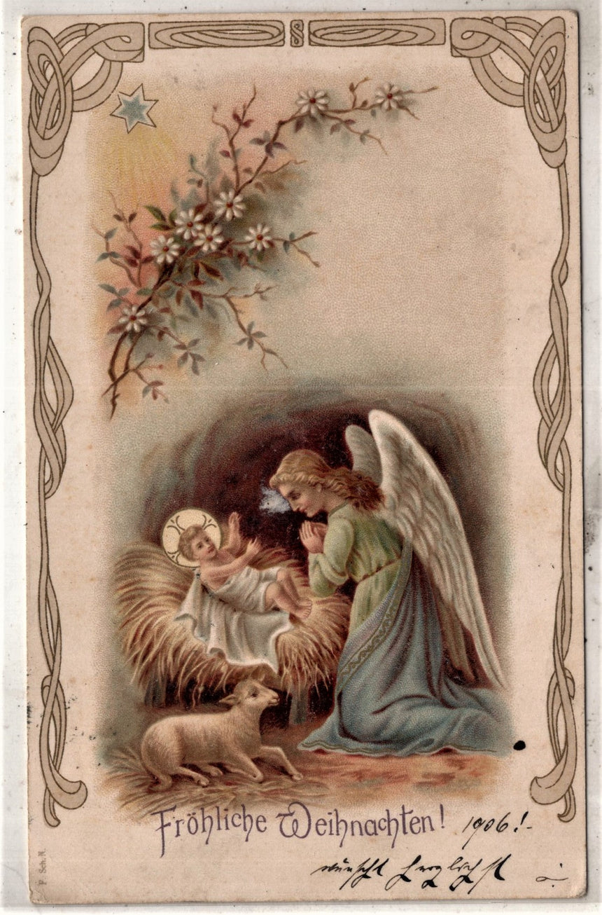 Cartolina Buon Natale / anno. Frohe Weihnachten / Neues Jahr. Merry Christmas & Happy New Year | Collezionissimo