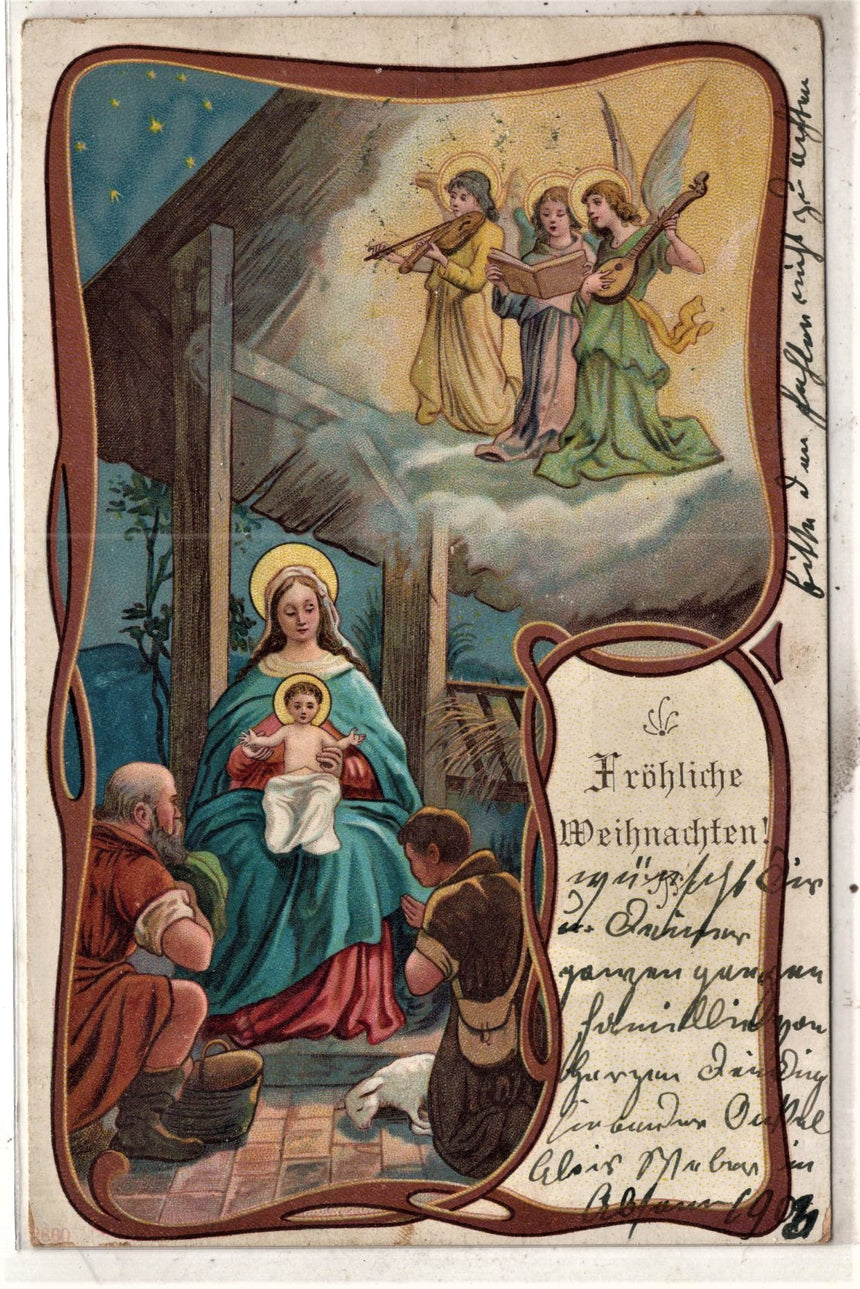 Cartolina Buon Natale / anno. Frohe Weihnachten / Neues Jahr. Merry Christmas & Happy New Year | Collezionissimo