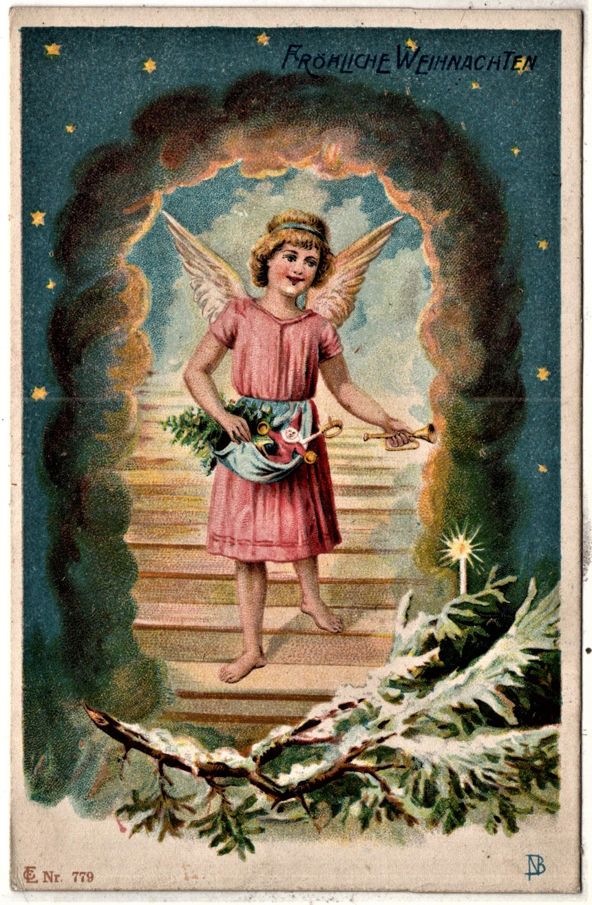 Cartolina Buon Natale / anno. Frohe Weihnachten / Neues Jahr. Merry Christmas & Happy New Year | Collezionissimo