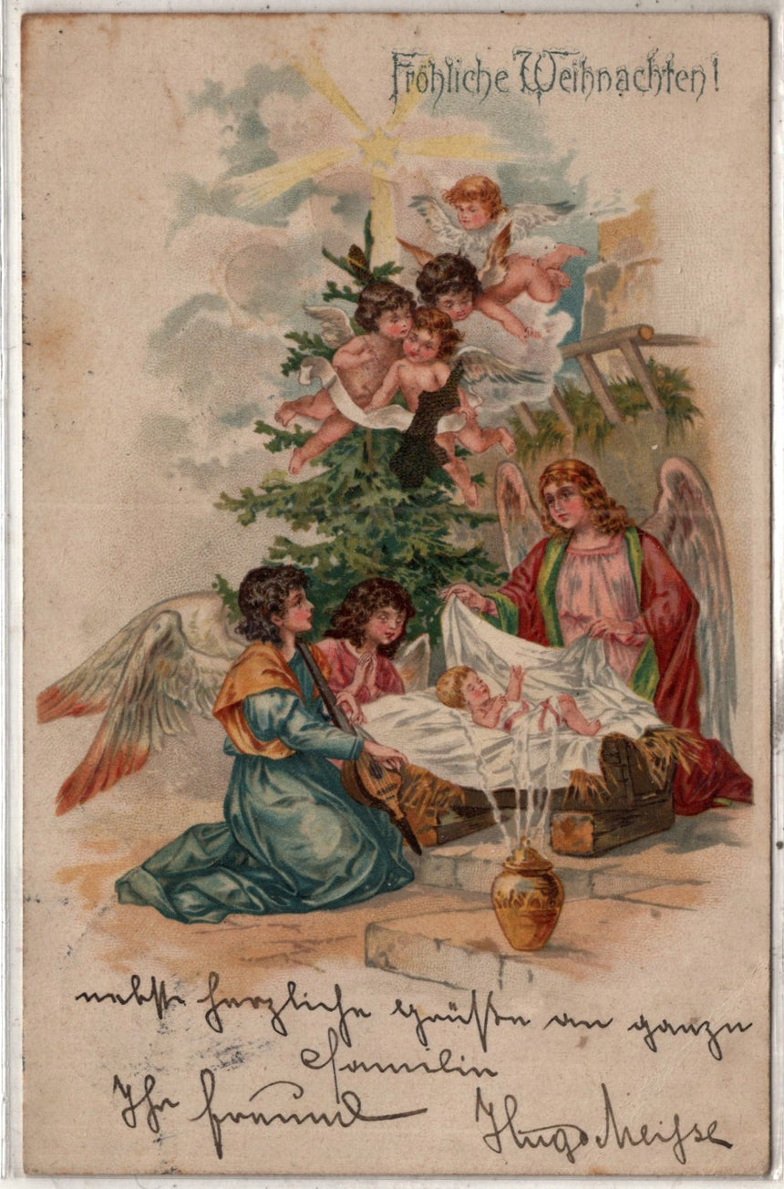 Cartolina Buon Natale / anno. Frohe Weihnachten / Neues Jahr. Merry Christmas & Happy New Year | Collezionissimo