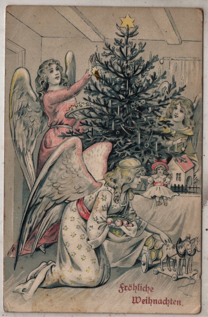 Cartolina Buon Natale / anno. Frohe Weihnachten / Neues Jahr. Merry Christmas & Happy New Year | Collezionissimo