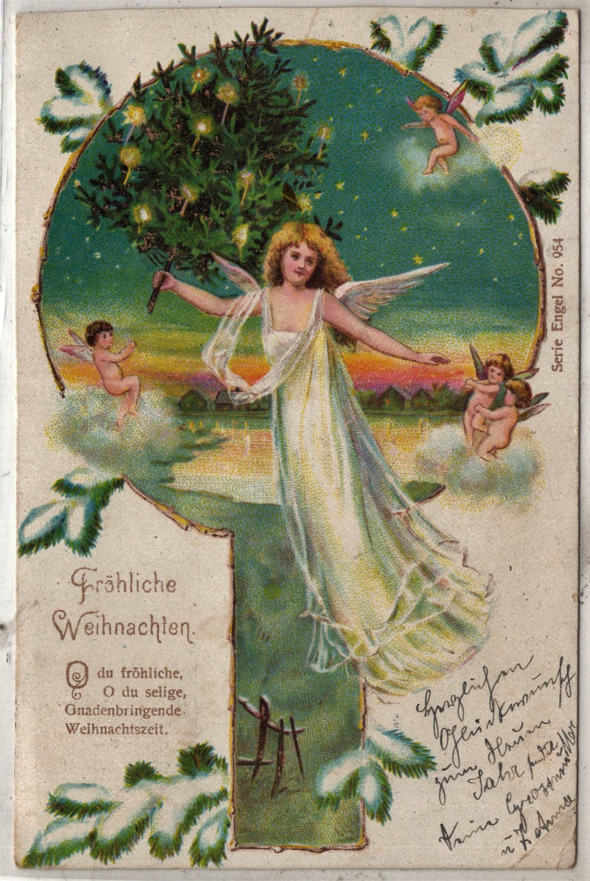 Cartolina Buon Natale / anno. Frohe Weihnachten / Neues Jahr. Merry Christmas & Happy New Year | Collezionissimo