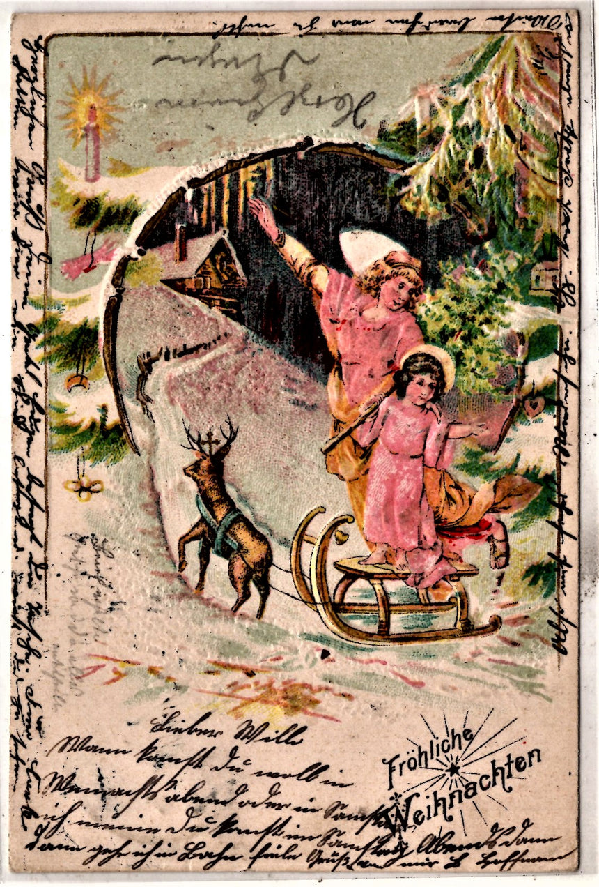 Cartolina Buon Natale / anno. Frohe Weihnachten / Neues Jahr. Merry Christmas & Happy New Year | Collezionissimo