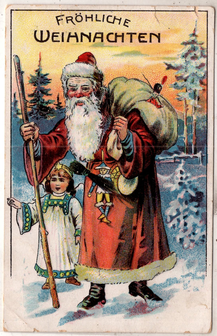 Cartolina Buon Natale / anno. Frohe Weihnachten / Neues Jahr. Merry Christmas & Happy New Year | Collezionissimo