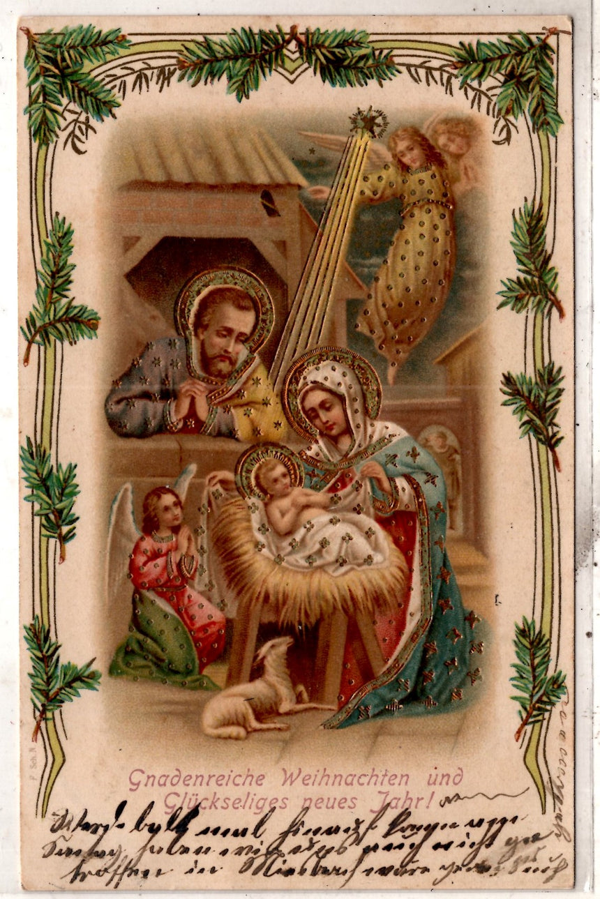 Cartolina Buon Natale / anno. Frohe Weihnachten / Neues Jahr. Merry Christmas & Happy New Year | Collezionissimo