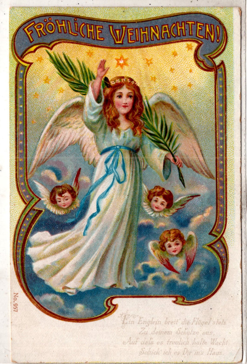 Cartolina Buon Natale / anno. Frohe Weihnachten / Neues Jahr. Merry Christmas & Happy New Year | Collezionissimo