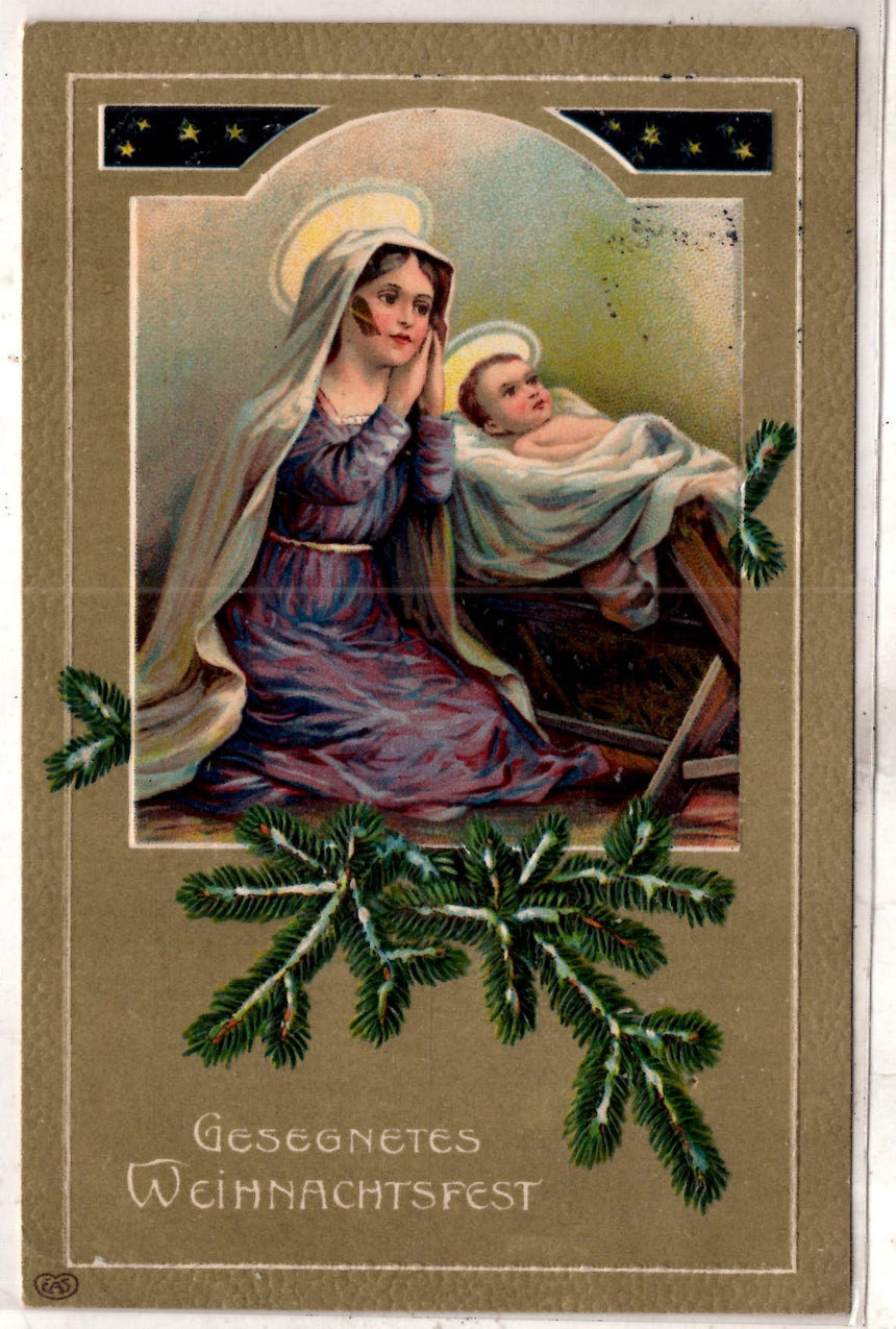 Cartolina Buon Natale / anno. Frohe Weihnachten / Neues Jahr. Merry Christmas & Happy New Year | Collezionissimo