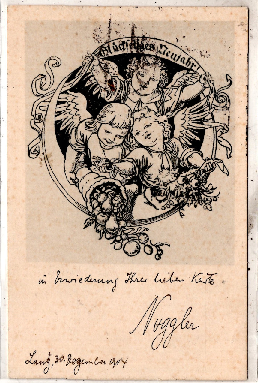 Cartolina Buon Natale / anno. Frohe Weihnachten / Neues Jahr. Merry Christmas & Happy New Year | Collezionissimo