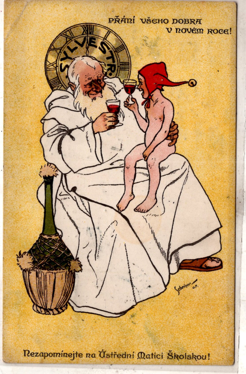 Cartolina Buon Natale / anno. Frohe Weihnachten / Neues Jahr. Merry Christmas & Happy New Year | Collezionissimo